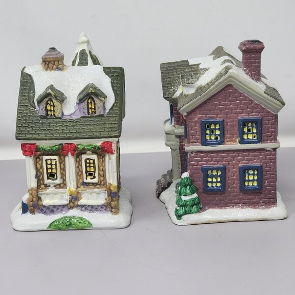 Vintage Wellington Square‎ Collection Ceramic Holiday Village Houses Christmas - Picture 2 of 11